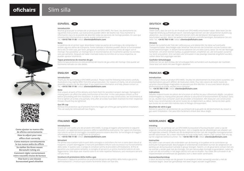 ofichairs Slim quick start guide