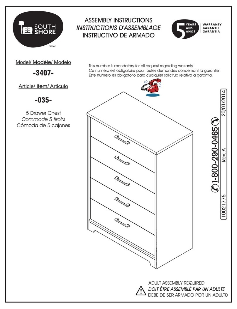 SouthShore 3407 Assembly instructions