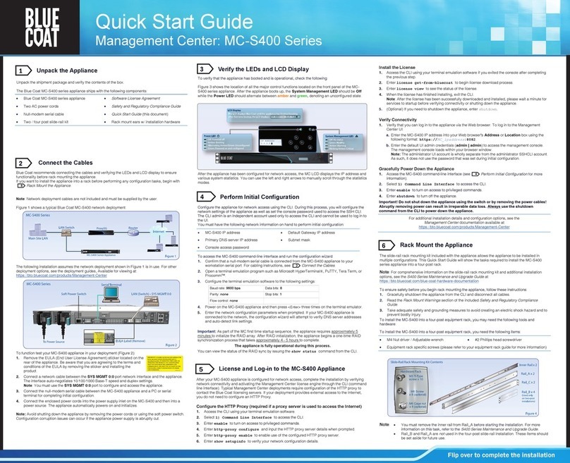 Blue Coat MC-S400 Series quick start guide