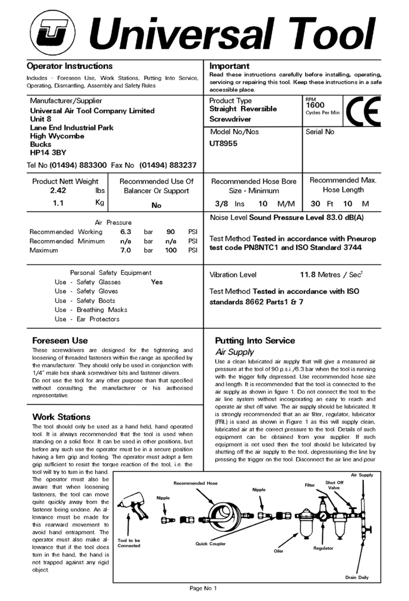 Universal Tool UT8955 Specifications