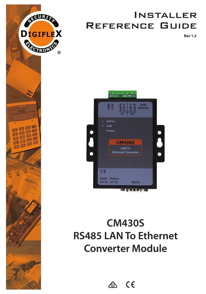 Digiflex CM430S Installer's reference guide
