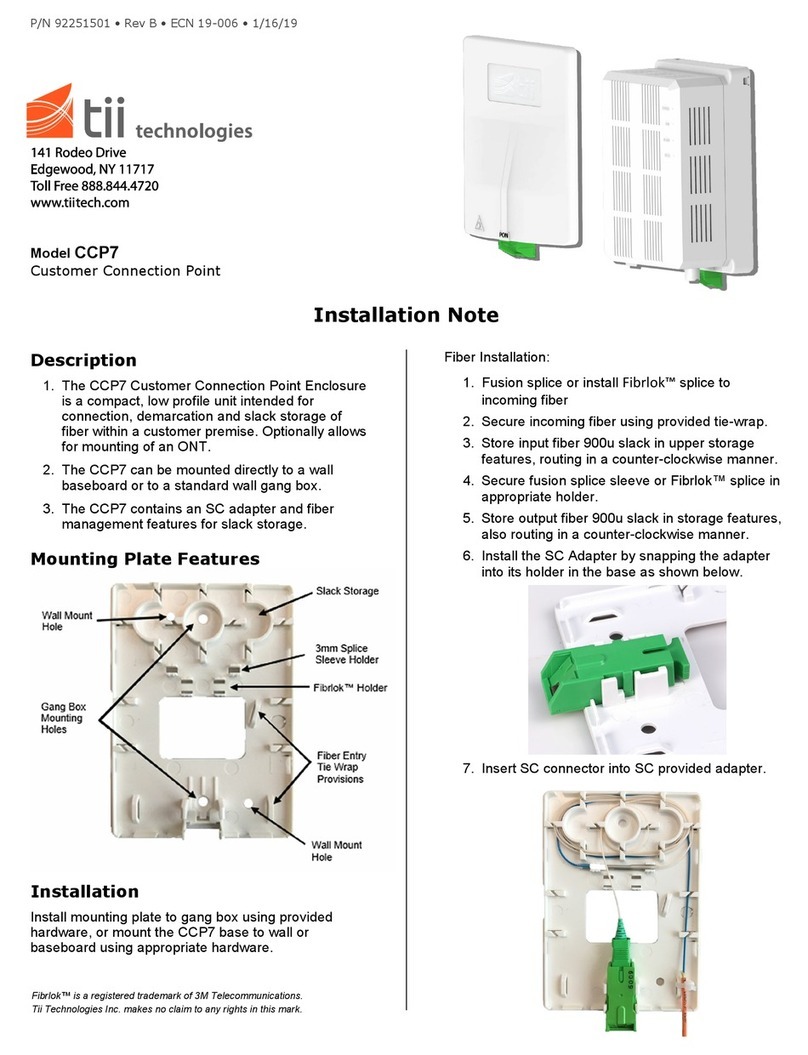 Tii technologies CCP7 Series Installation notes
