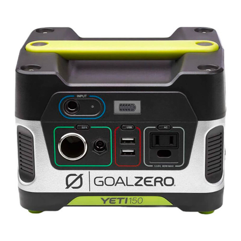 GOAL ZERO Yeti 150 User manual