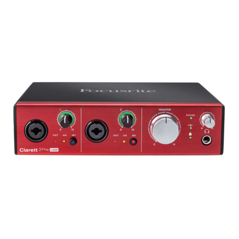 Focusrite Clarett2Pre user guide