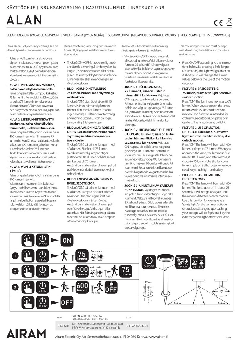 Airam ALAN 9478618 instructions