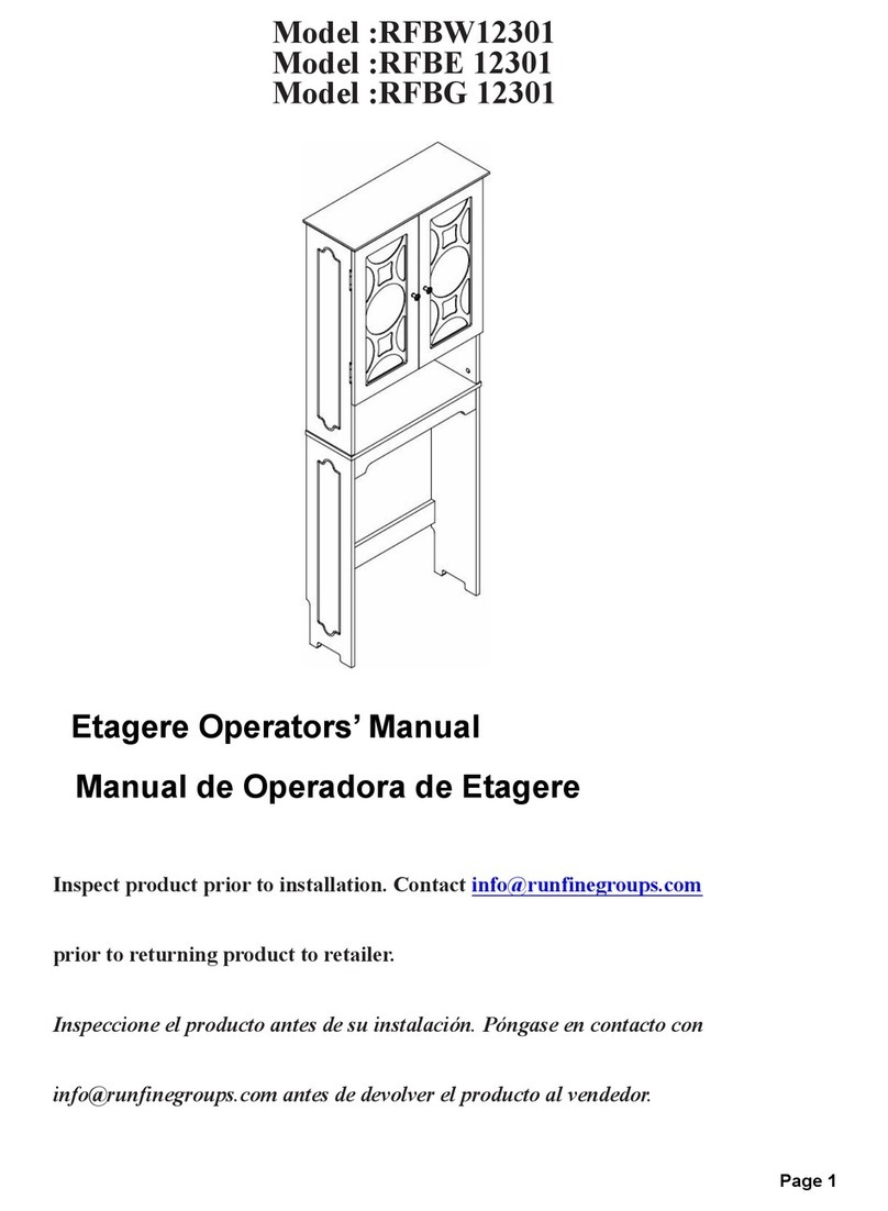 Runfine Etagere RFBW12301 Operator's manual Runfine Etagere RFBW12301 Operator's manual