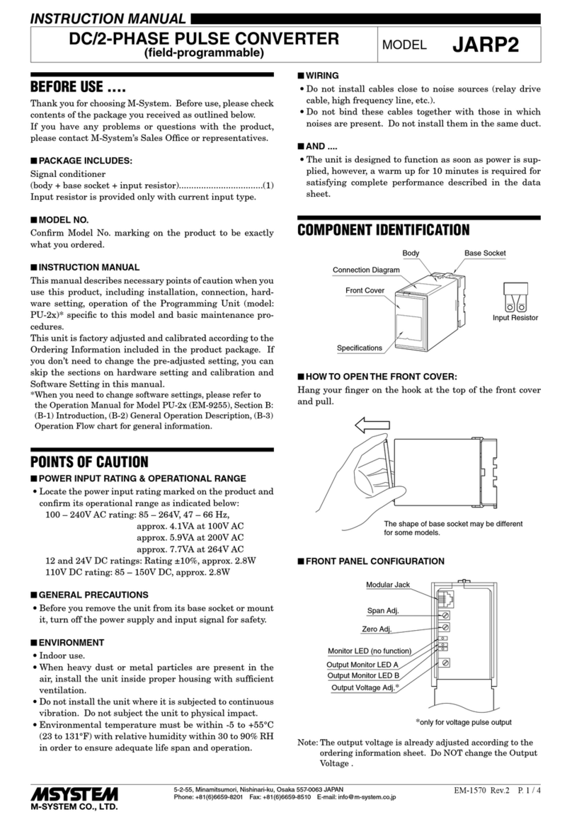M-system JARP2 instruction manual