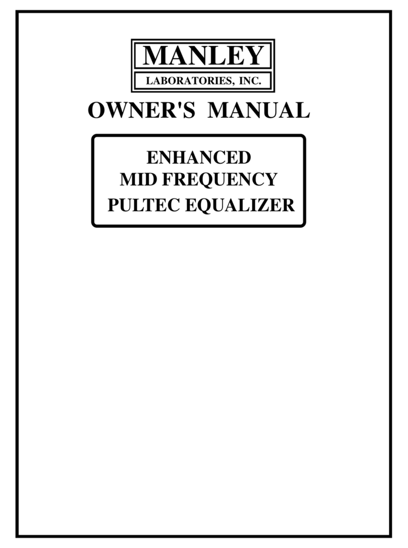 Manley Enhanced Pultec Mid Frequency Equalizer User manual