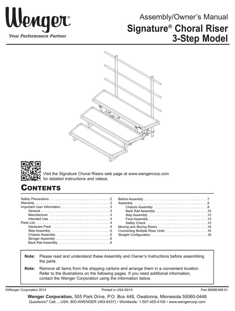 Wenger Signature Installation and operating instructions