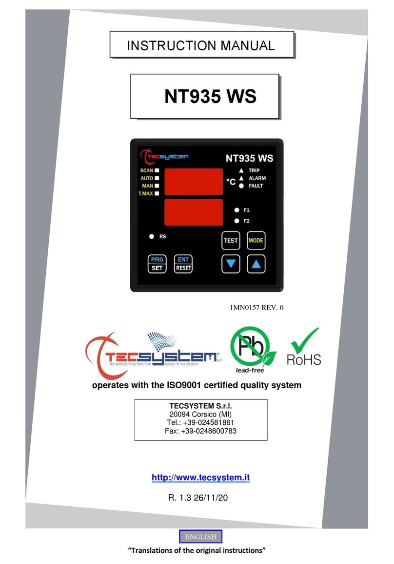 TECSYSTEM NT935 WS instruction manual