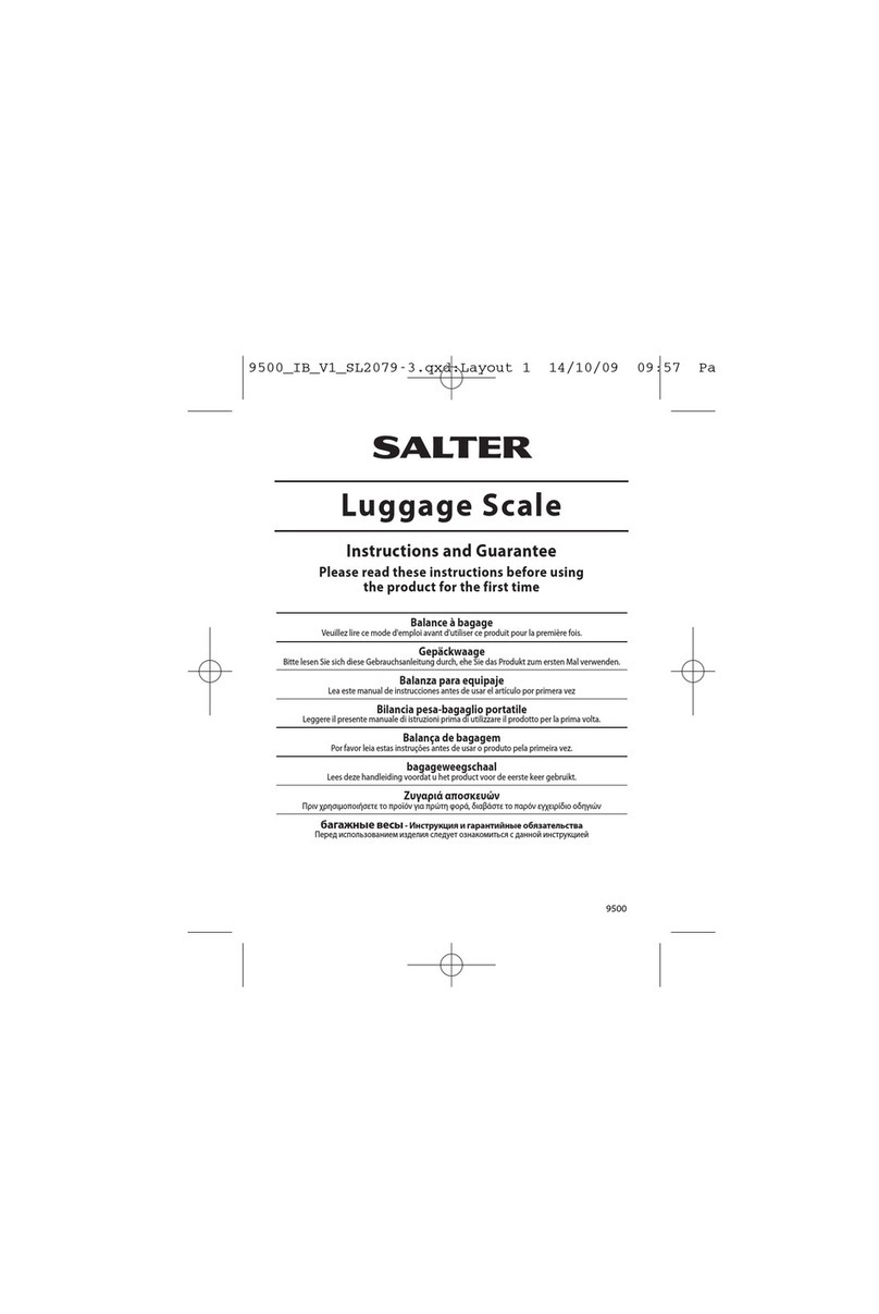 Salter 9500 Product information sheet