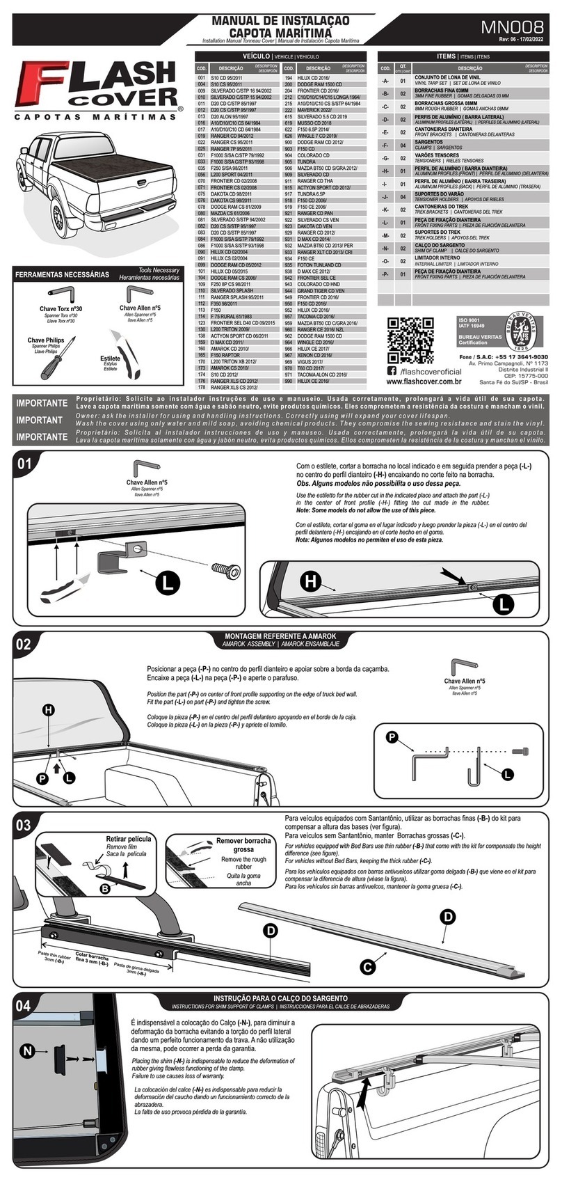 Flash Cover MN008 installation manual