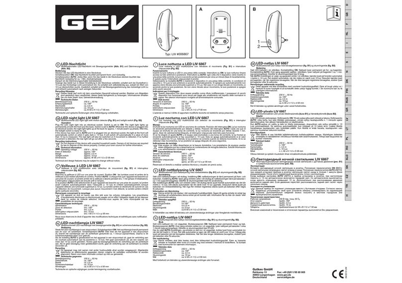 GEV LIV 6867 User manual