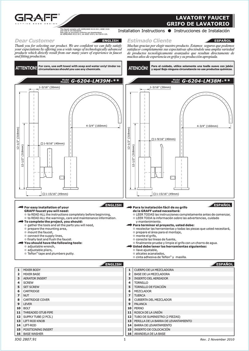 Graff G-6204-LM39M Series User manual