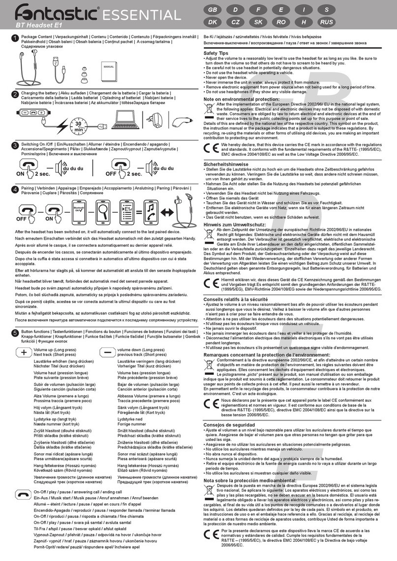 fontastic ESSENTIAL BT E1 User manual