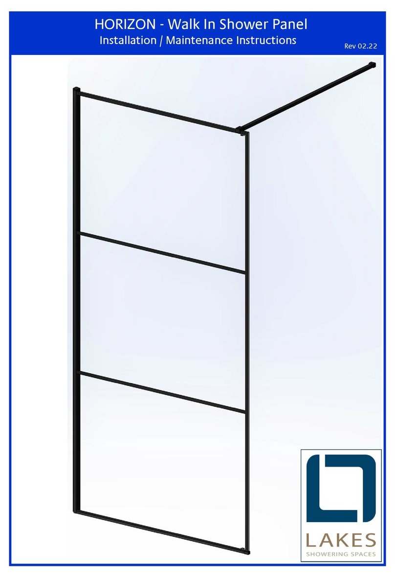 Lakes HORIZON Walk In Series Installation and operating instructions