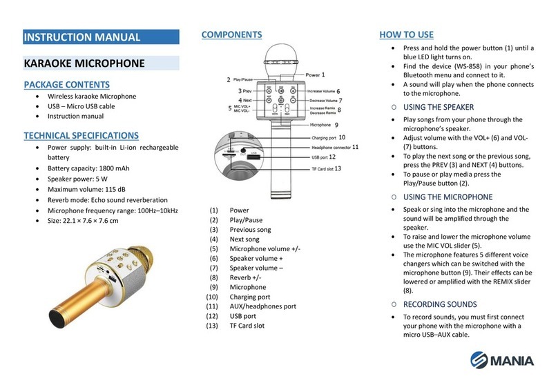 Mania WS-858 quick start guide