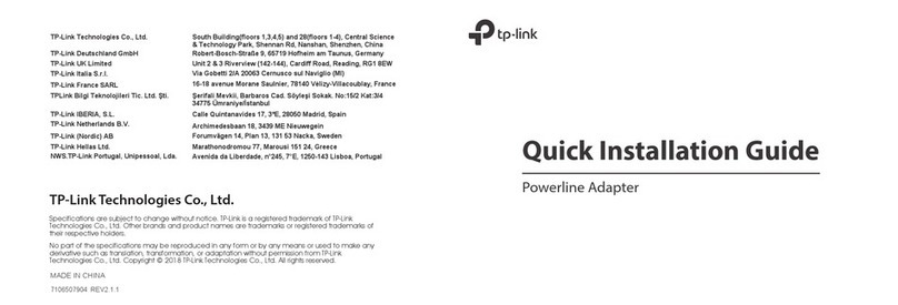 TP-Link Powerline 1XRJ45 User manual