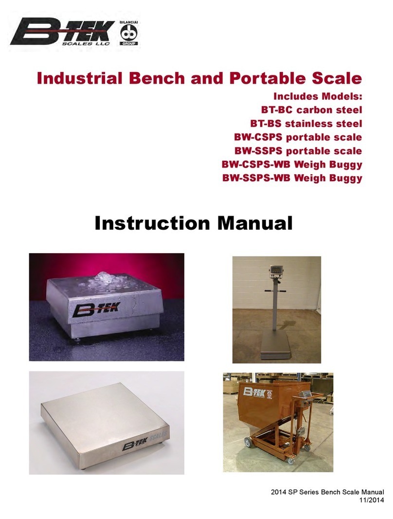 B-TEK Scales BT-BC instruction manual