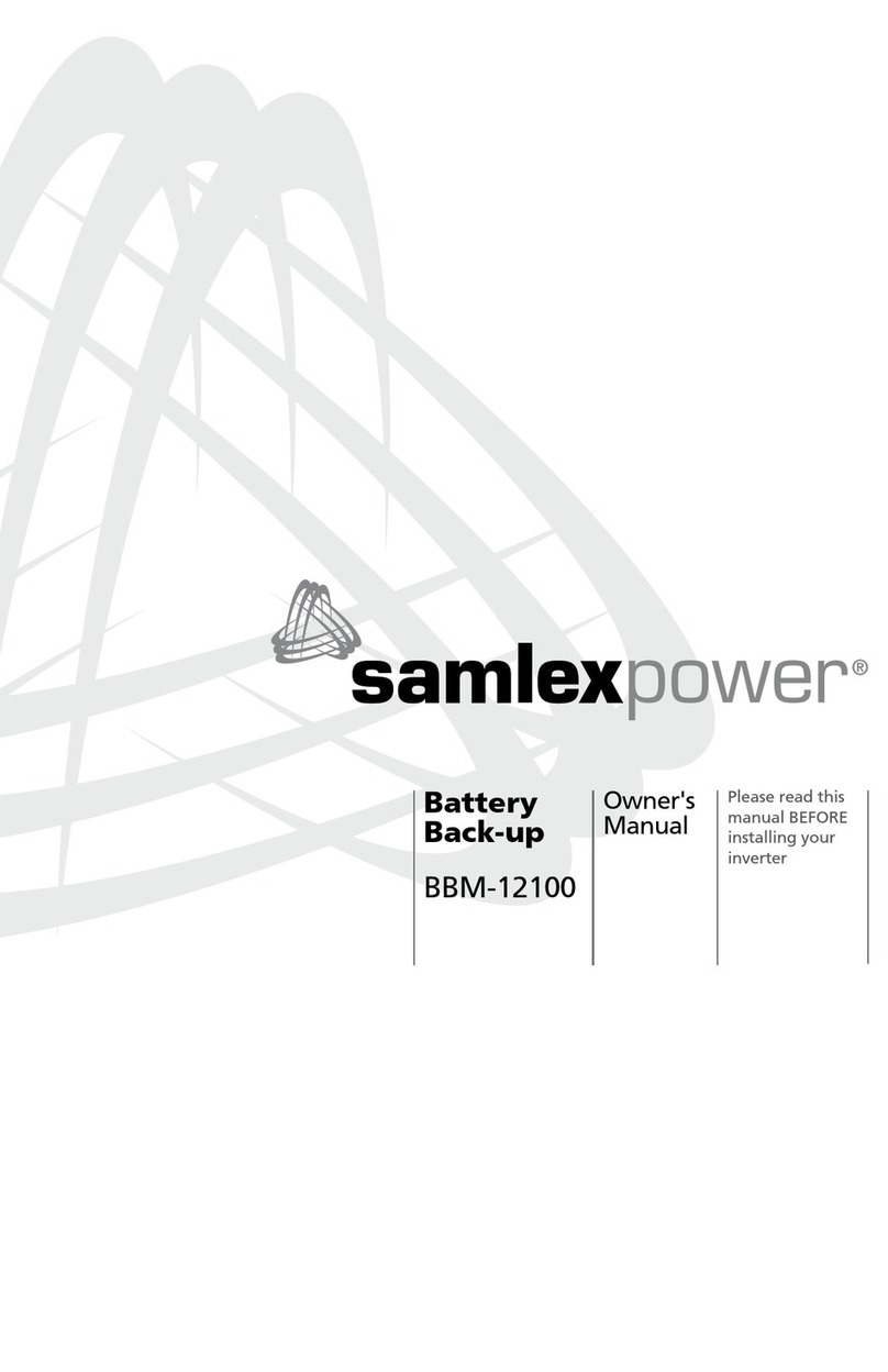 Samlexpower BBM-12100 owner's manual