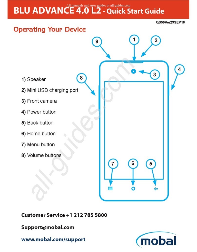 Mobal BLU ADVANCE 4.0 L2 quick start guide