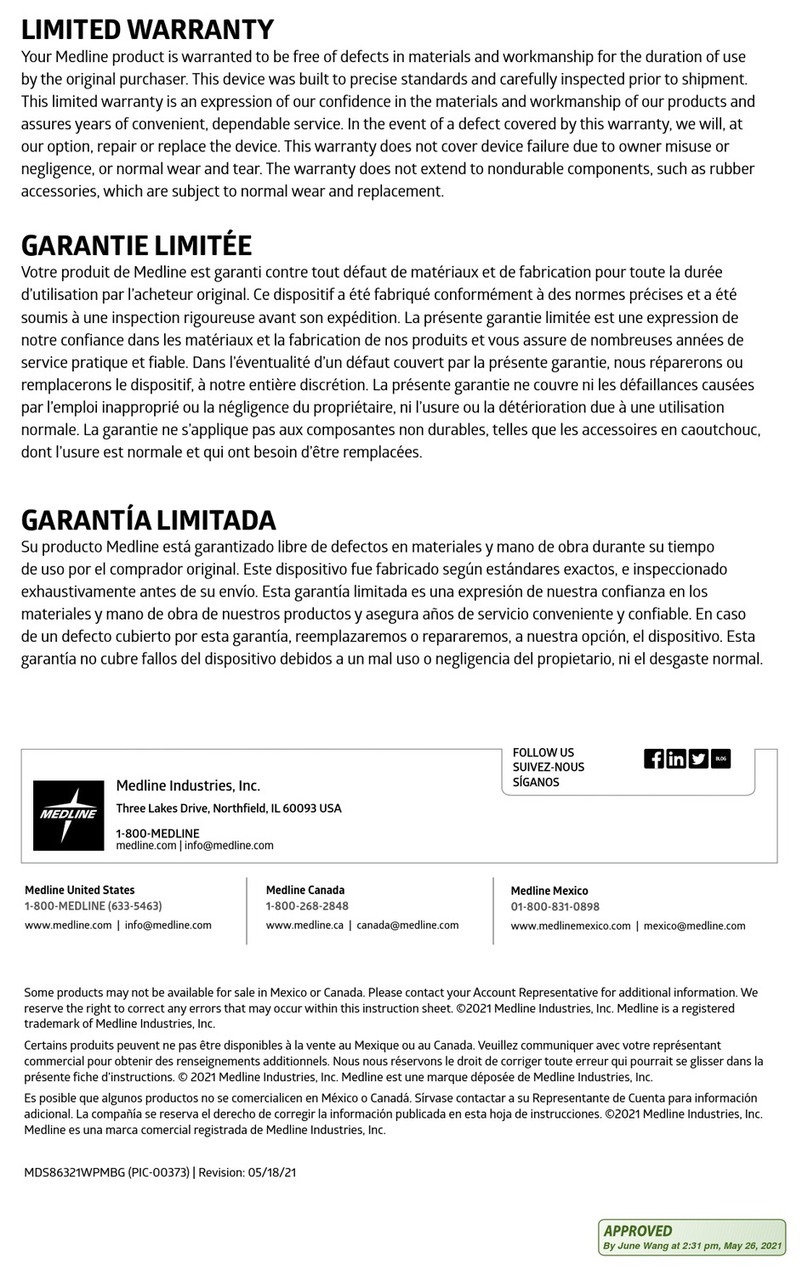 Medline MDS86321WPMBG User instructions