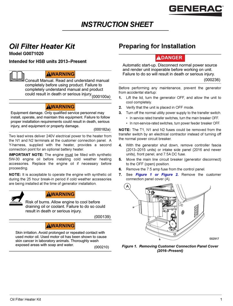 Generac Power Systems G0071020 User manual