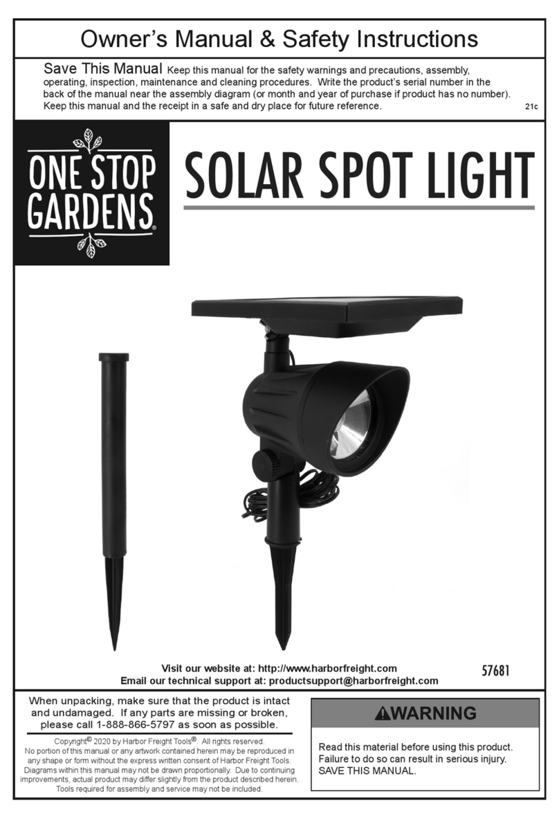 One Stop Gardens 57681 Owner's manual & safety instructions