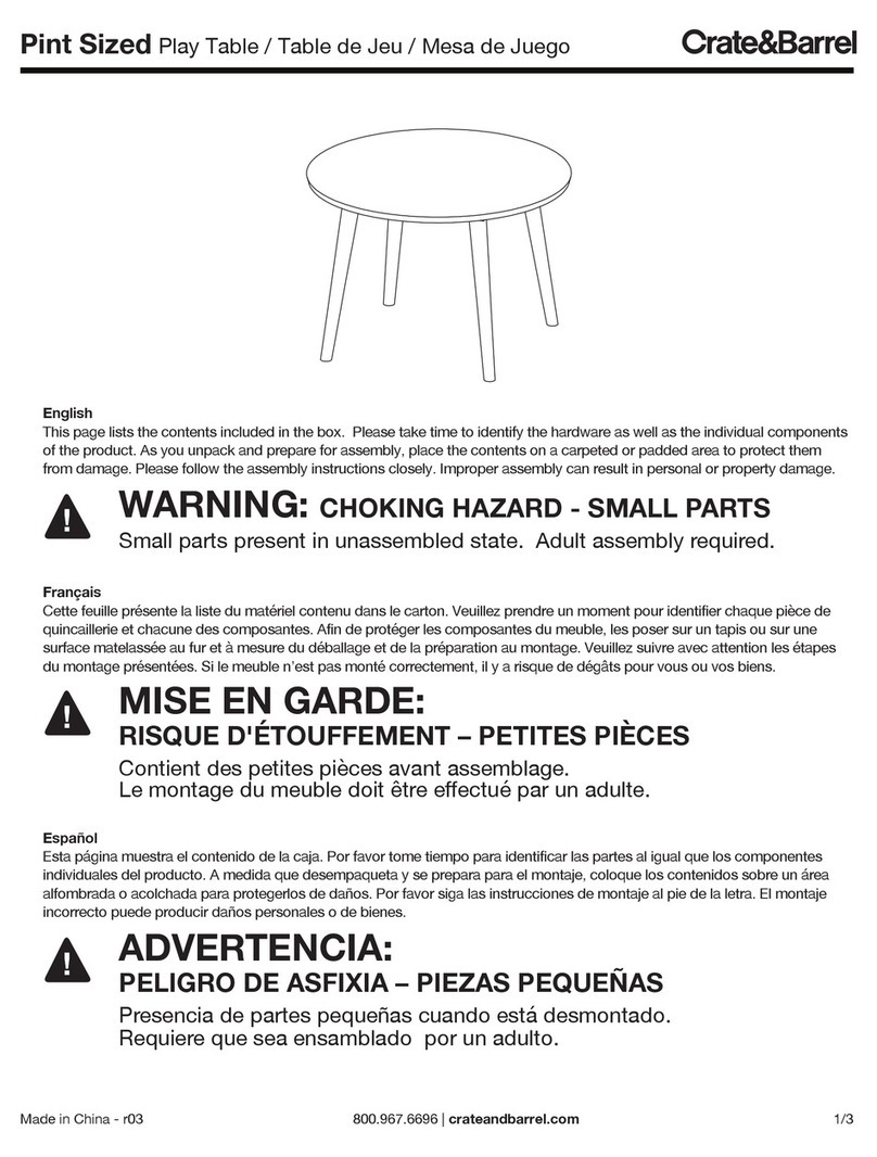 Crate&Barrel Pint Sized User manual
