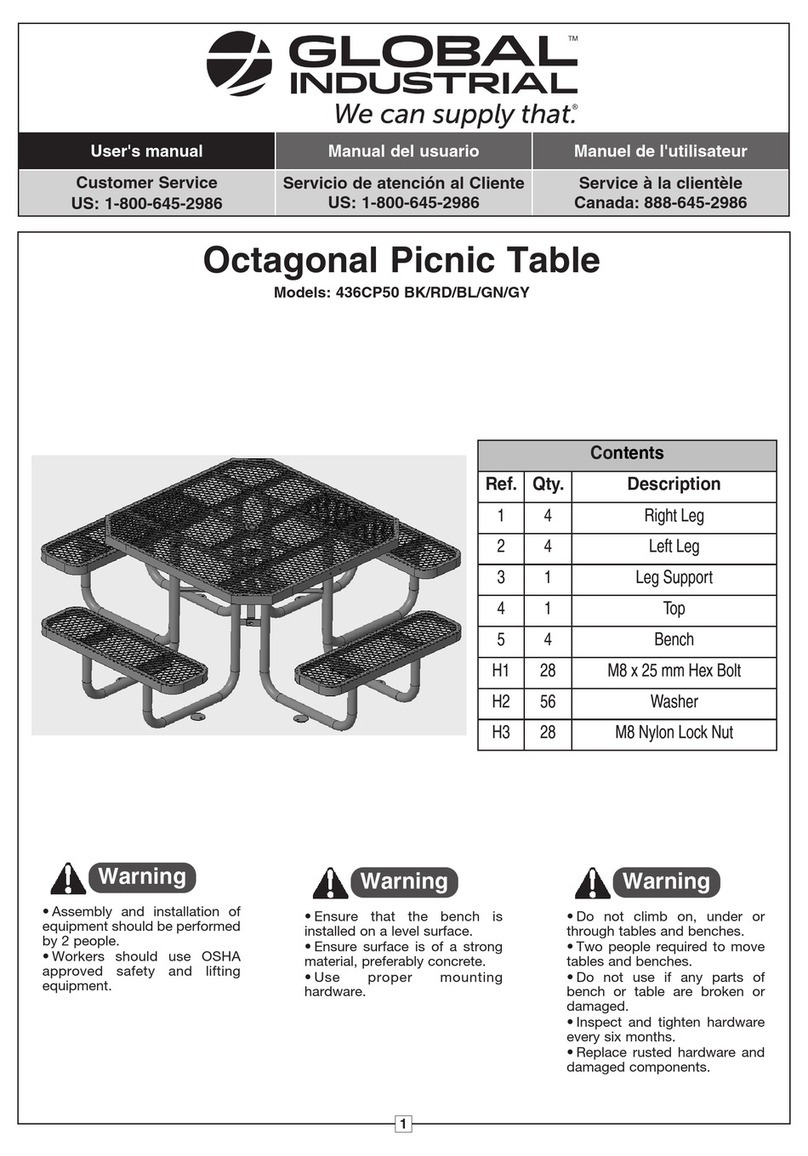 Global Industrial 436CP50 BK user manual
