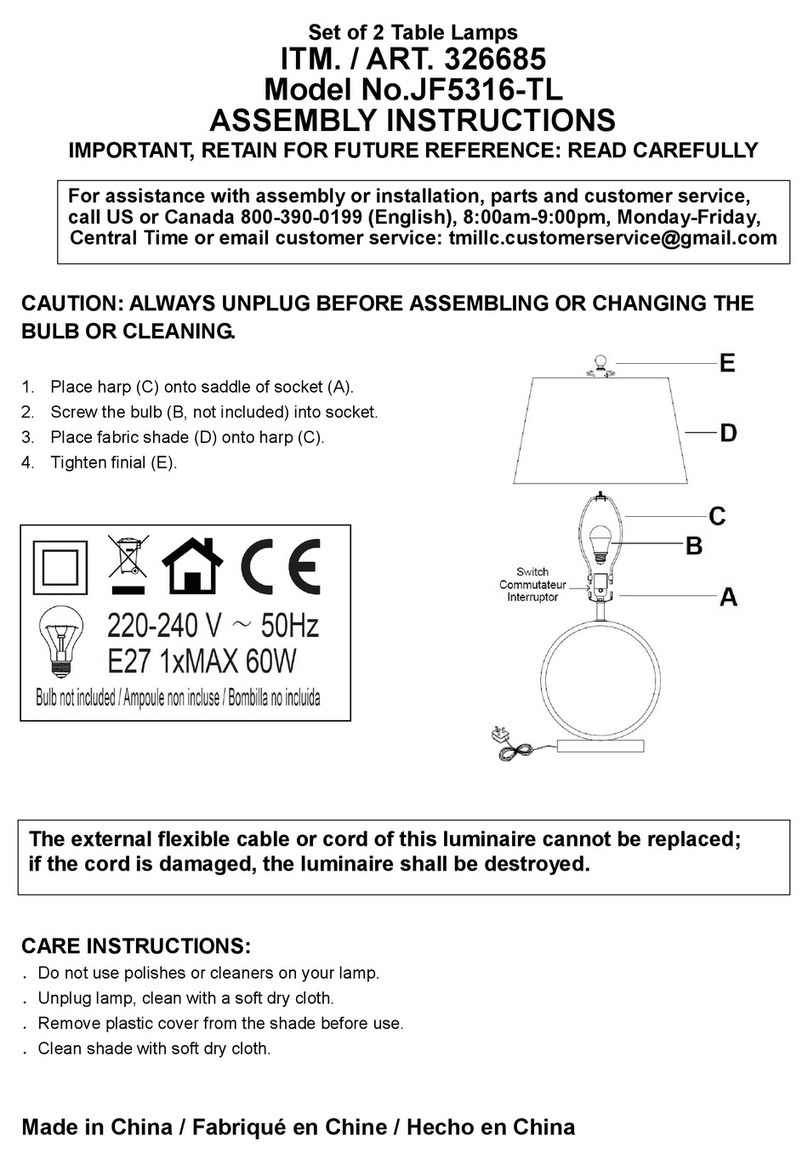 Bridgeport Designs JF5316-TL Assembly instructions
