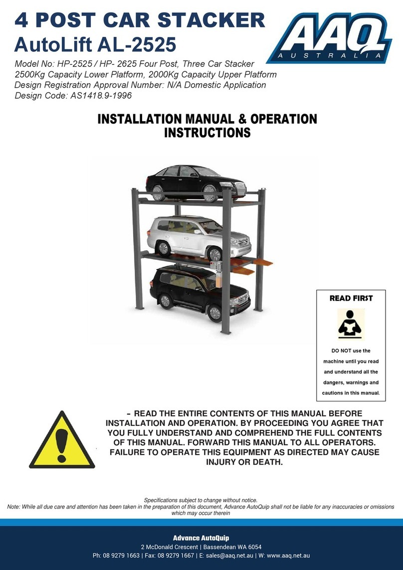 AAQ AutoLift AL-2525 User manual