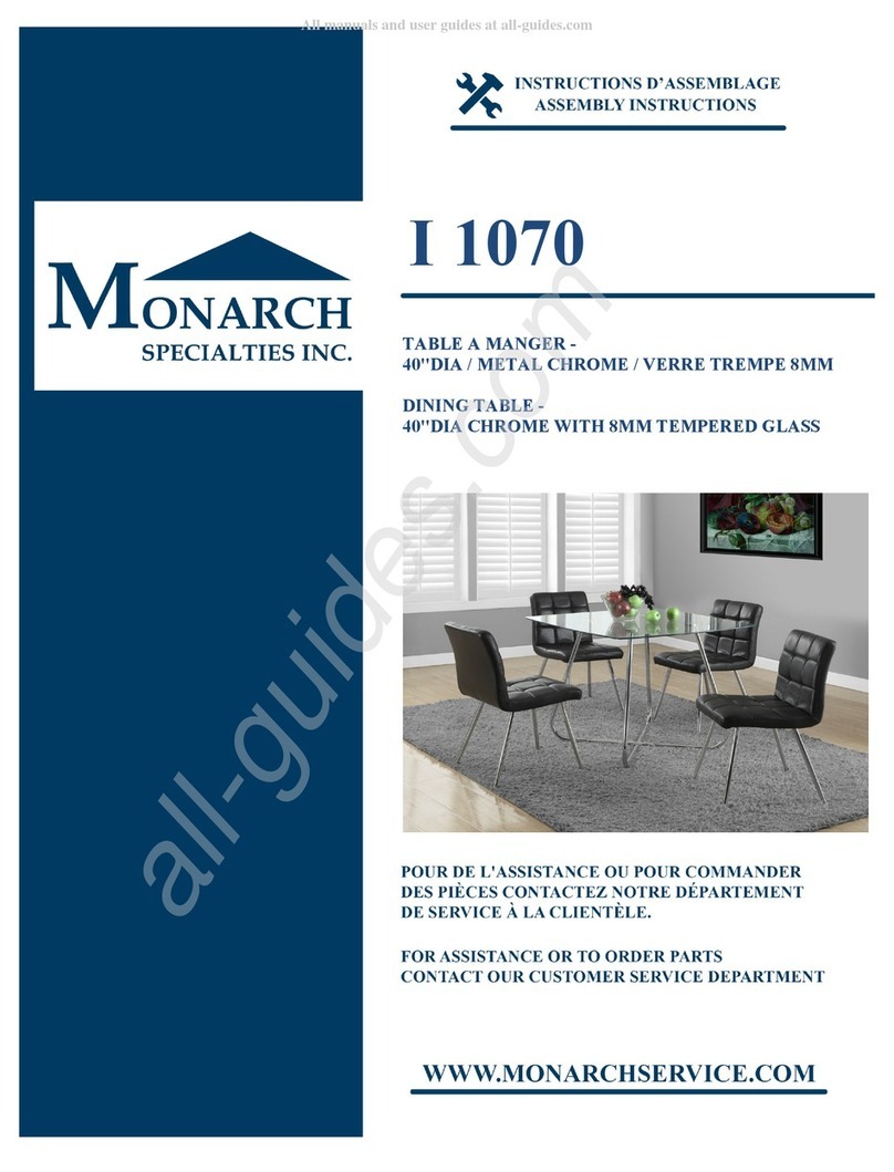Monarch Specialties I 1070 Assembly instructions