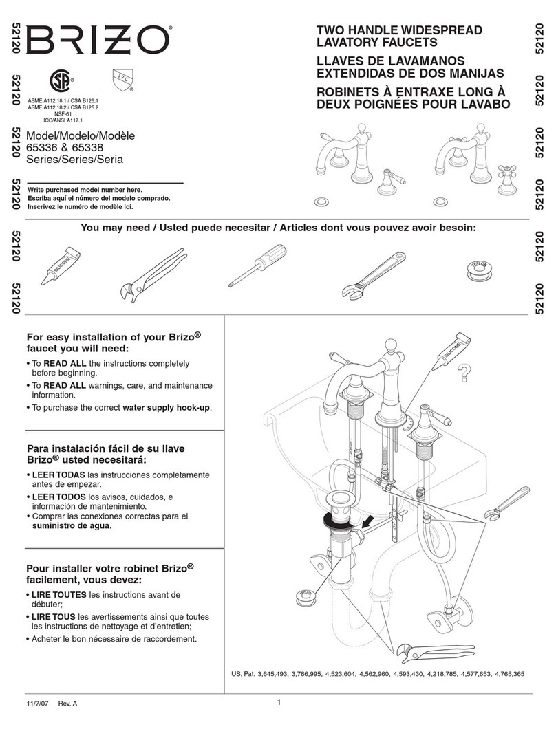 Brizo 65336 Series User manual