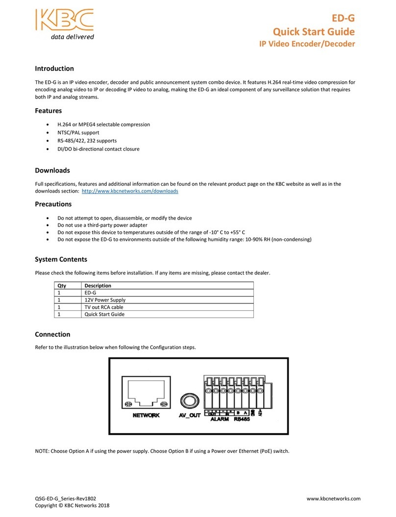 KBC ED-G quick start guide