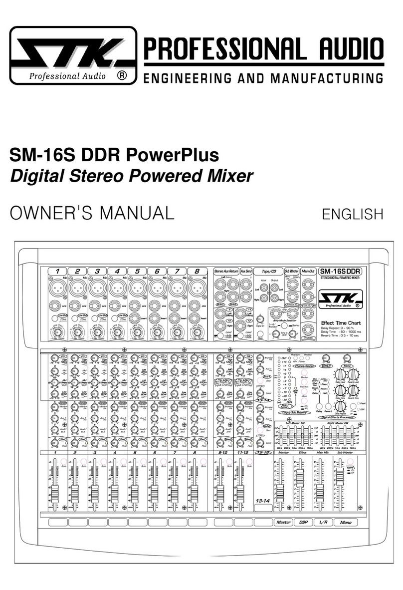 STK Professional Audio SM-16S DDR PowerPlus User manual STK Professional Audio SM-16S DDR PowerPlus User manual