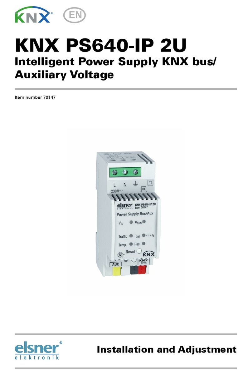 elsner elektronik KNX PS640-IP 2U Installation and adjustment