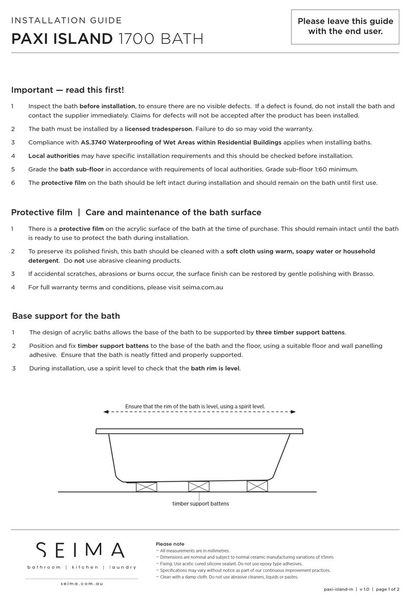 Seima PAXI ISLAND installation guide Seima PAXI ISLAND installation guide