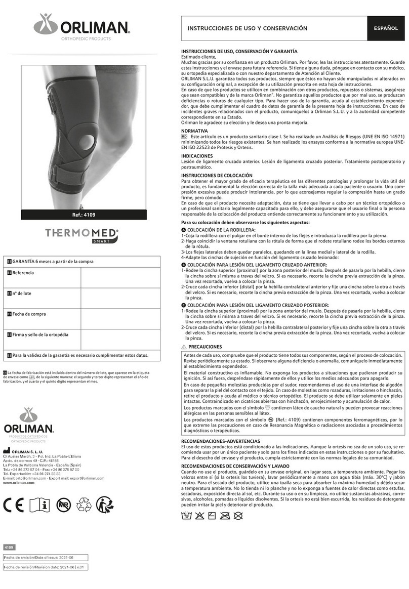 Orliman Thermomed Smart 4109 Operation instructions
