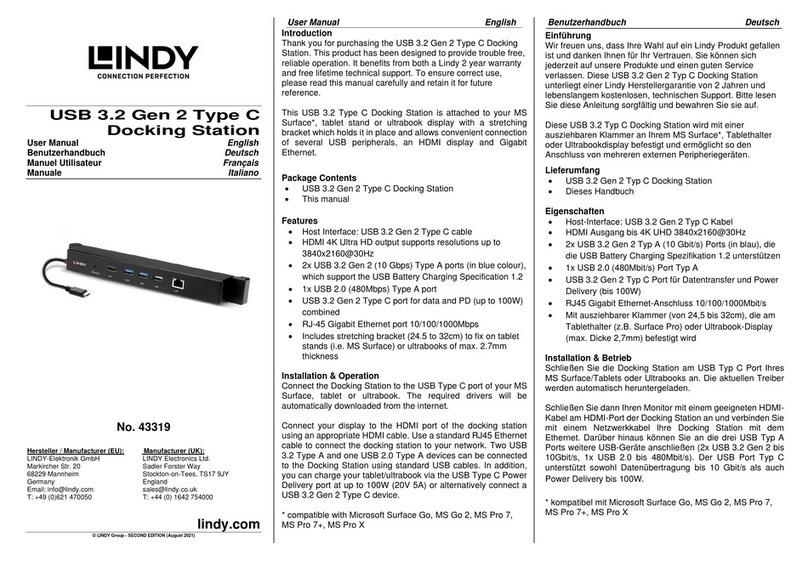 Lindy 43319 user manual