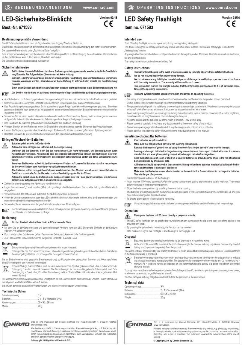 Conrad DR-34 User manual
