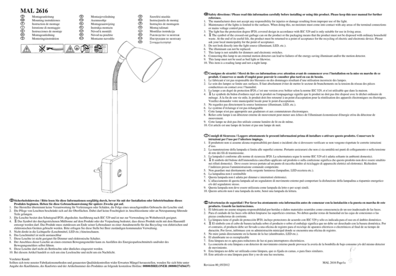 Briloner MAL 2616 Mounting instructions