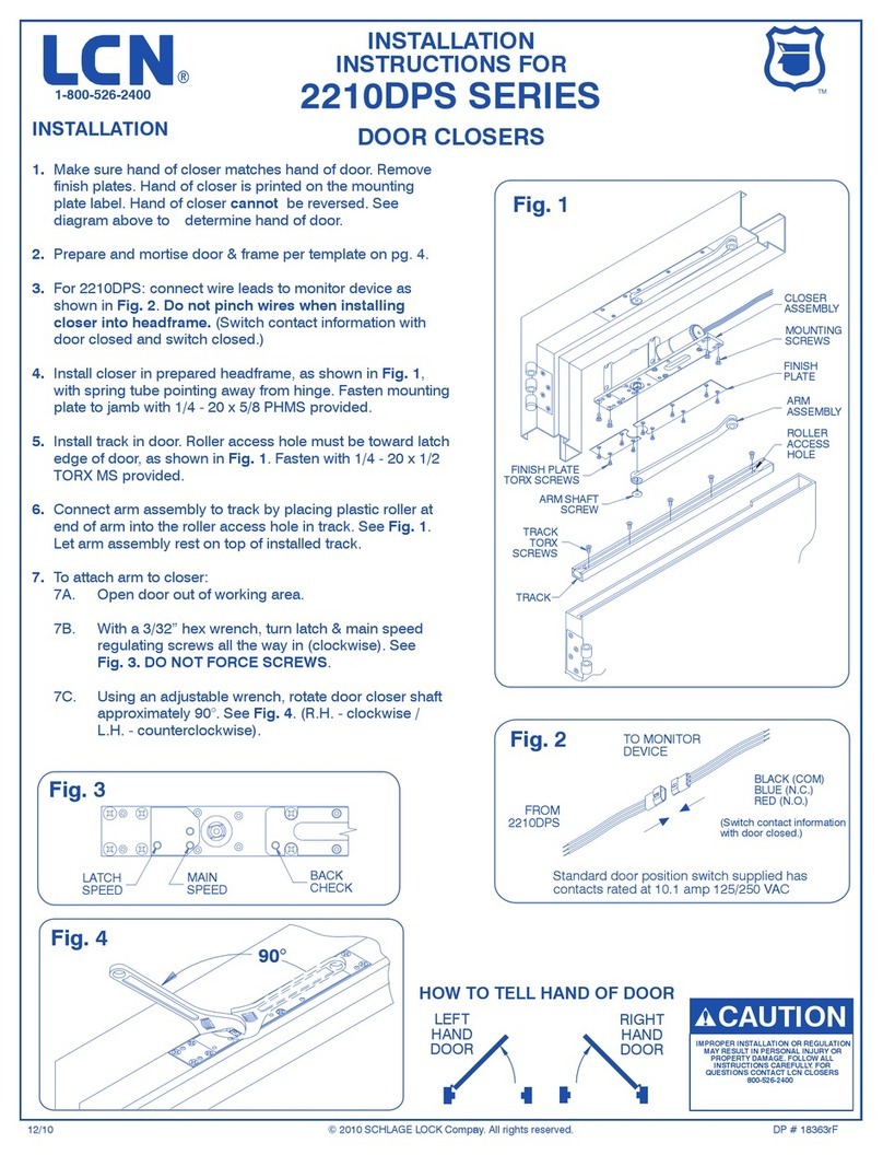 LCN 2210DPS Series installation instructions