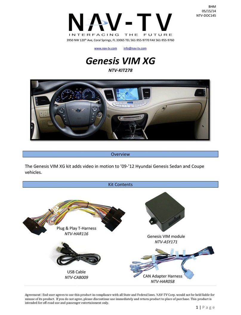 Nav TV Genesis VIM XG installation instructions Nav TV Genesis VIM XG installation instructions