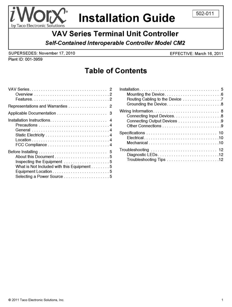 iWorX VAV Series User manual