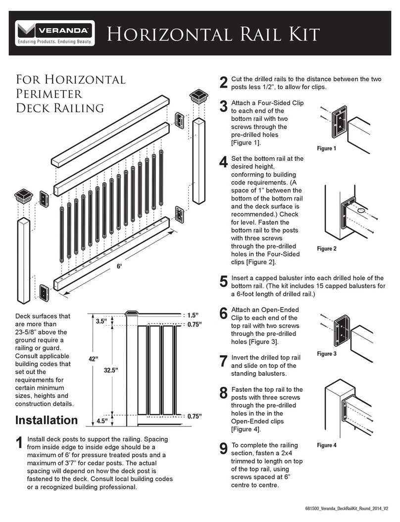 Veranda Horizontal Rail Kit 681500 Assembly instructions Veranda Horizontal Rail Kit 681500 Assembly instructions