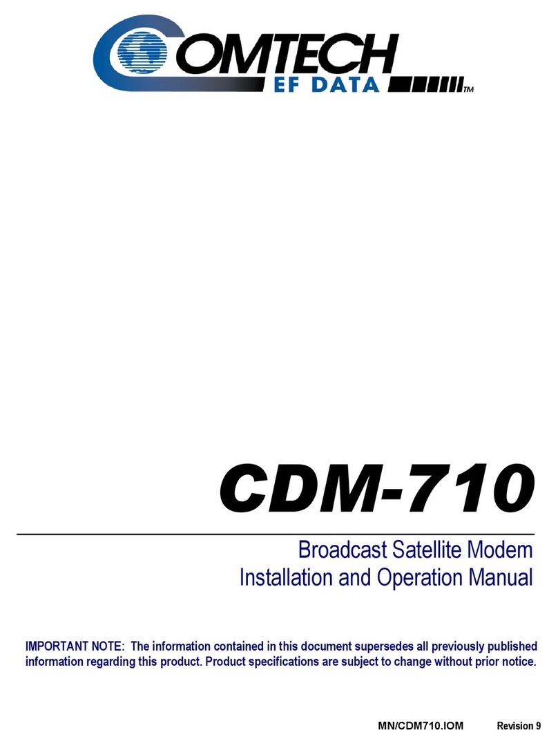 Comtech EF Data CDM-710 User manual Comtech EF Data CDM-710 User manual