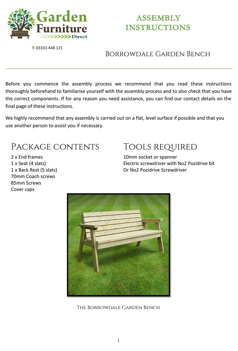 Garden Furniture Direct Borrowdale Assembly instructions