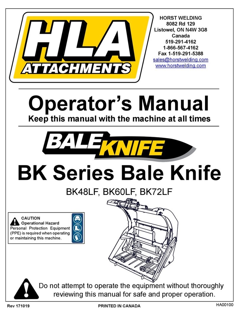 HLA BALE KNIFE Series Operator's manual