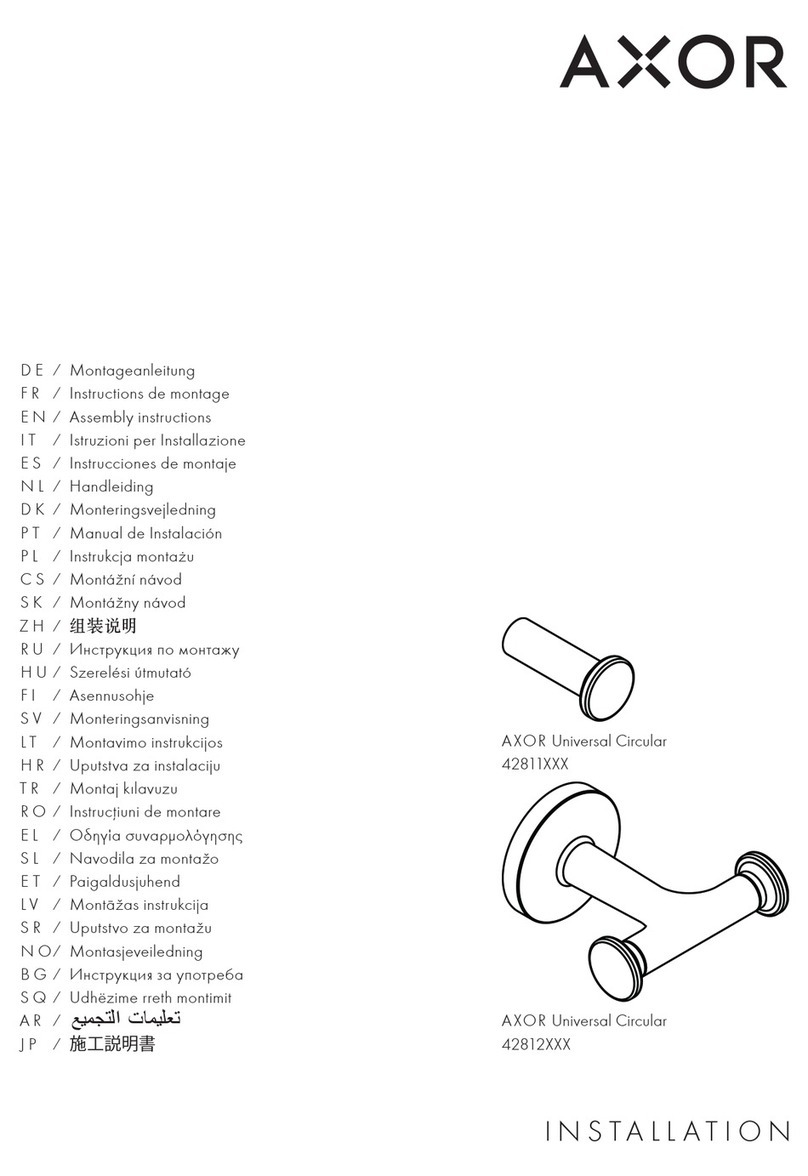 Axor Universal Circular 42811 Series User manual Axor Universal Circular 42811 Series User manual